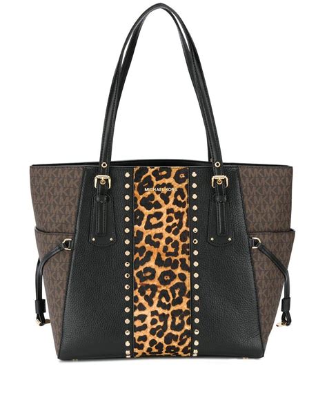 michael kors leopard satchel|Michael Kors non leather bags.